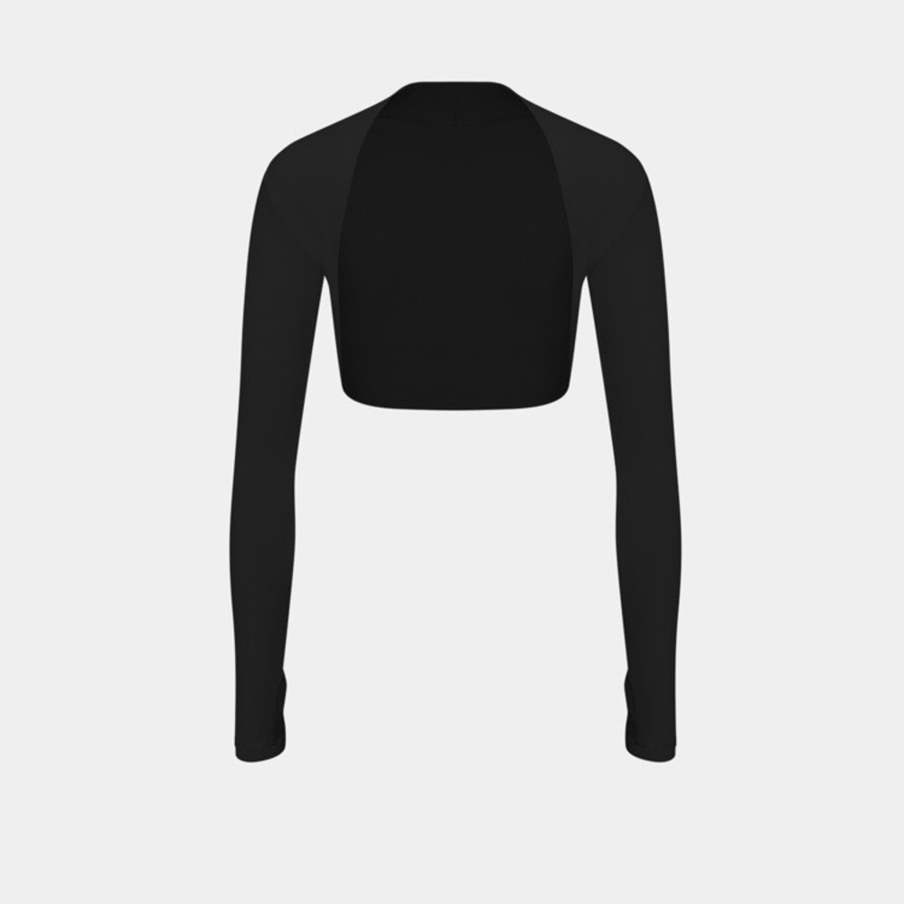 Halara 2x Softlyzero Airy Thumb Hole Cropped Cool Touch Golf Shrug Sports Top